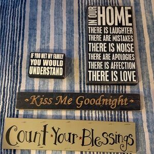 Inspirational Wall Decor Set - Black, White, Gold